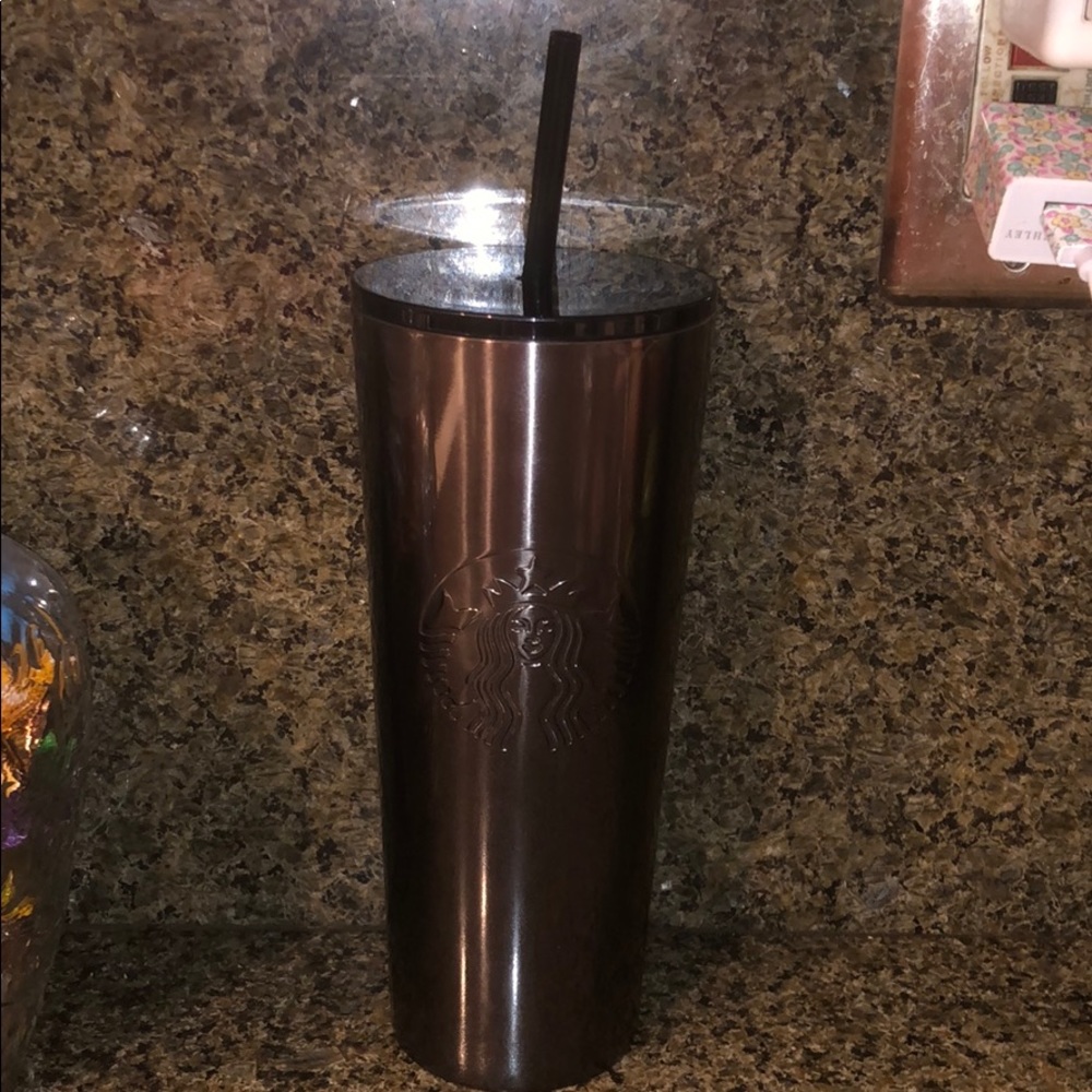 Black steel tumbler